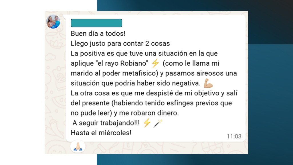 Testimonio de alumna agradeciendo las prácticas